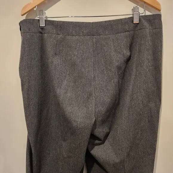 Talbots Womens Gray Heritage Straight Leg Side Zip Dress Pants Size 16 Stretch - Picture 6 of 11